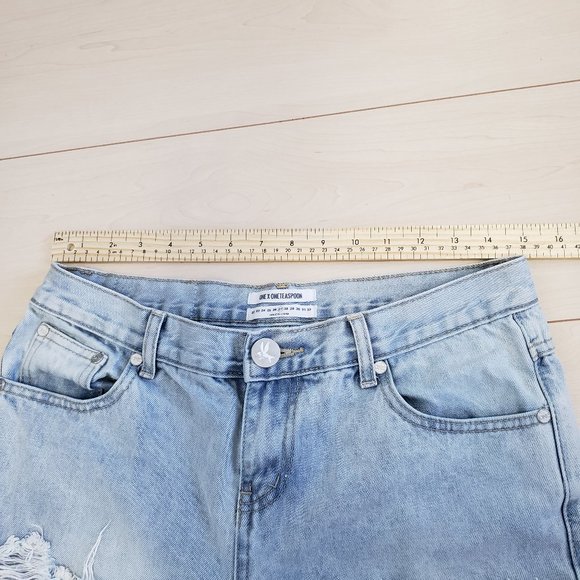 One Teaspoon Light Wash Destroyed Trashed Denim Jeans Sz 27 - Picture 10 of 14